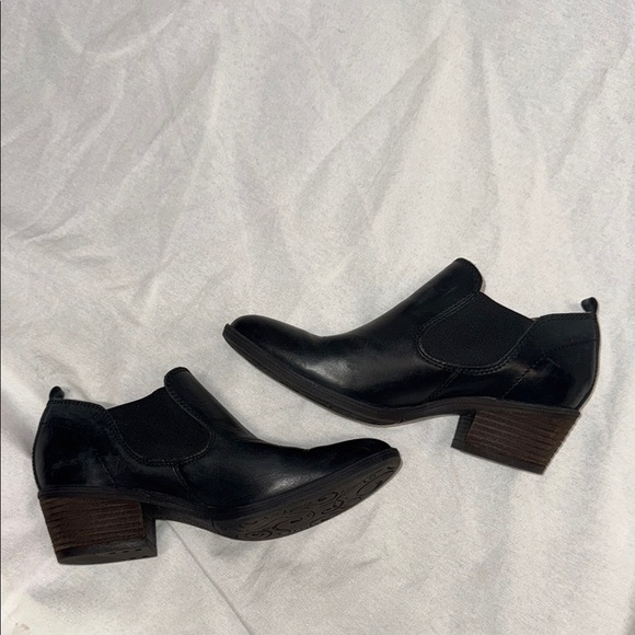 Josef Seibel Black Leather Ankle Boots with Medium Heel Size 38 - Picture 7 of 12